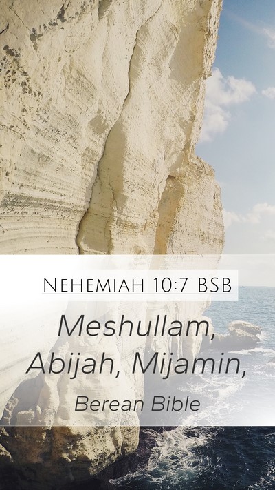 Nehemiah 10:7 BSB Bible Verse Image