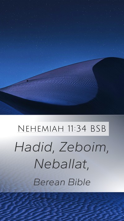 Nehemiah 11:34 BSB Bible Verse Image