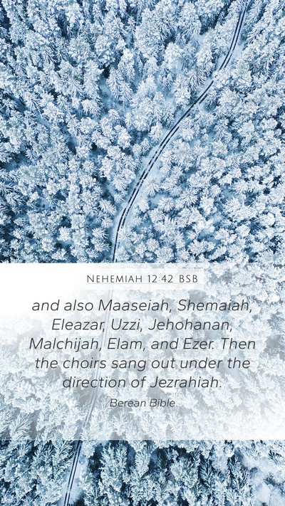 Nehemiah 12:42 BSB Bible Verse Image