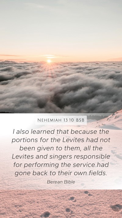 Nehemiah 13:10 BSB Bible Verse Image
