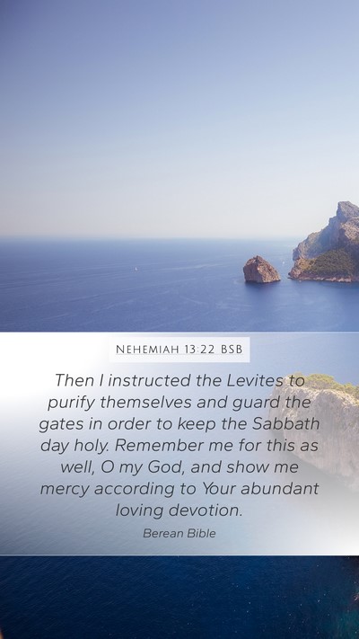Nehemiah 13:22 BSB Bible Verse Image