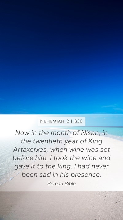 Nehemiah 2:1 BSB Bible Verse Image