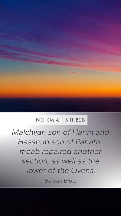 Nehemiah 3:11 BSB Bible Verse Image