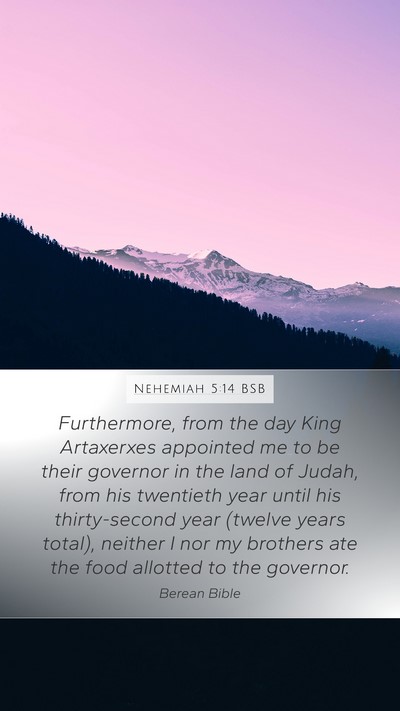 Nehemiah 5:14 BSB Bible Verse Image
