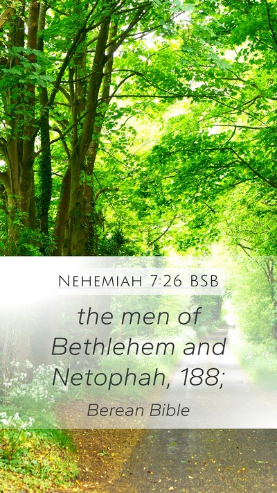Nehemiah 7:26 BSB Bible Verse Image