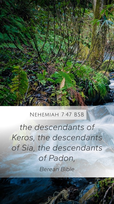 Nehemiah 7:47 BSB Bible Verse Image