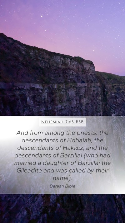 Nehemiah 7:63 BSB Bible Verse Image