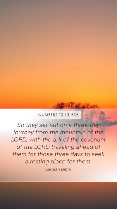 Numbers 10:33 BSB Bible Verse Image