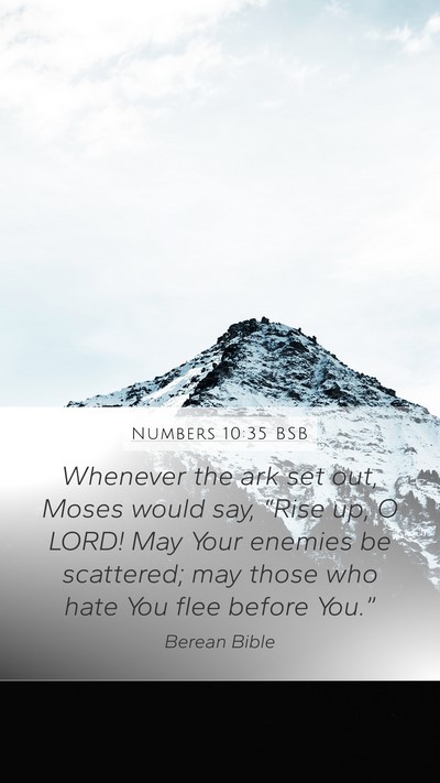 Numbers 10:35 BSB Bible Verse Image