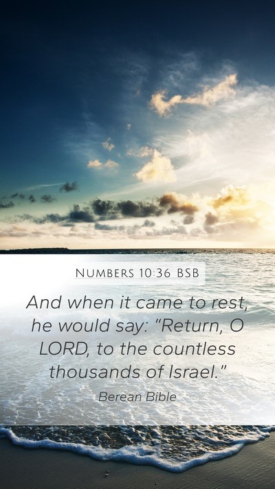 Numbers 10:36 BSB Mobile Phone Wallpaper - And when it came to rest, he would say: - Mobile Bible Verse Wallpaper