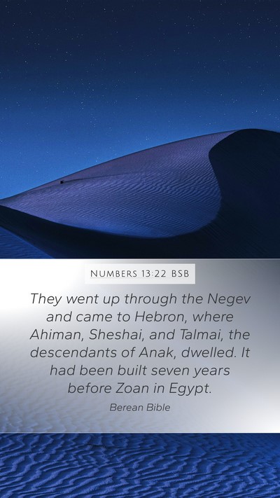 Numbers 13:22 BSB Bible Verse Image