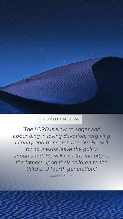 Numbers 14:18 BSB Bible Verse Image