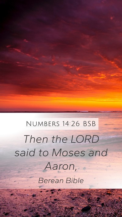 Numbers 14:26 BSB Mobile Phone Wallpaper - Then the LORD said to Moses and - Mobile Bible Verse Wallpaper