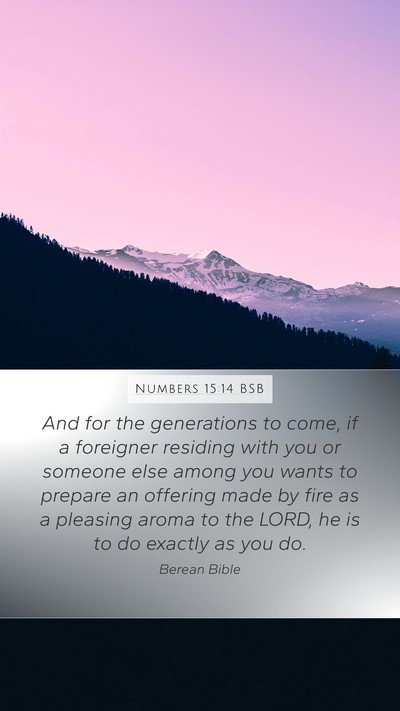 Numbers 15:14 BSB Bible Verse Image