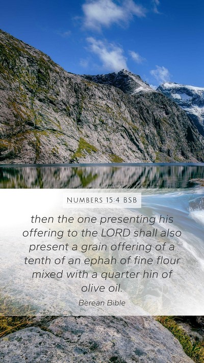 Numbers 15:4 BSB Bible Verse Image