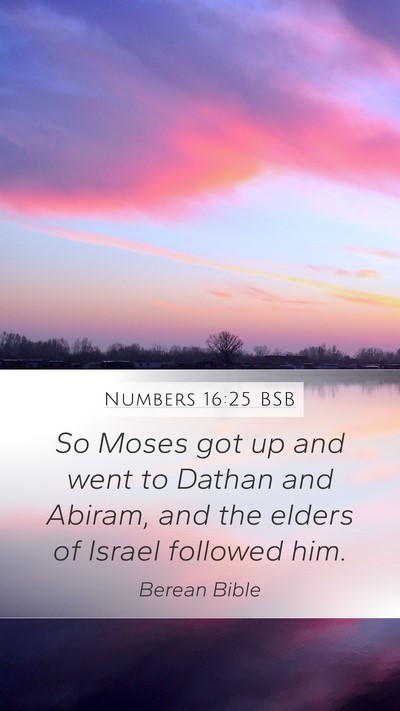Numbers 16:25 BSB Mobile Phone Wallpaper - So Moses got up and went to Dathan and Abiram, - Mobile Bible Verse Wallpaper