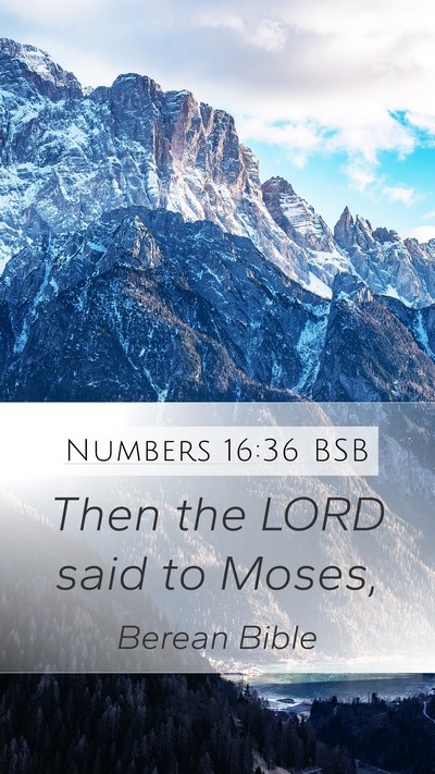Numbers 16:36 BSB Mobile Phone Wallpaper - Then the LORD said to - Mobile Bible Verse Wallpaper