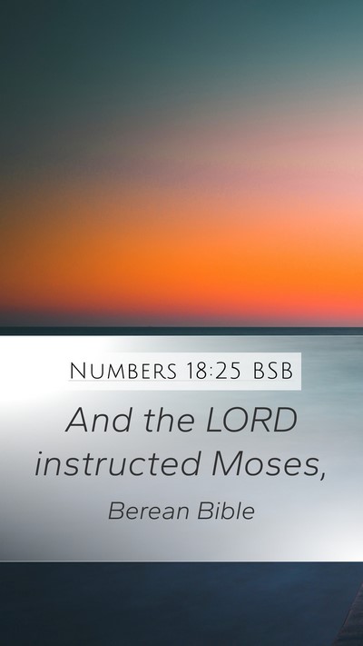 Numbers 18:25 BSB Mobile Phone Wallpaper - And the LORD instructed - Mobile Bible Verse Wallpaper