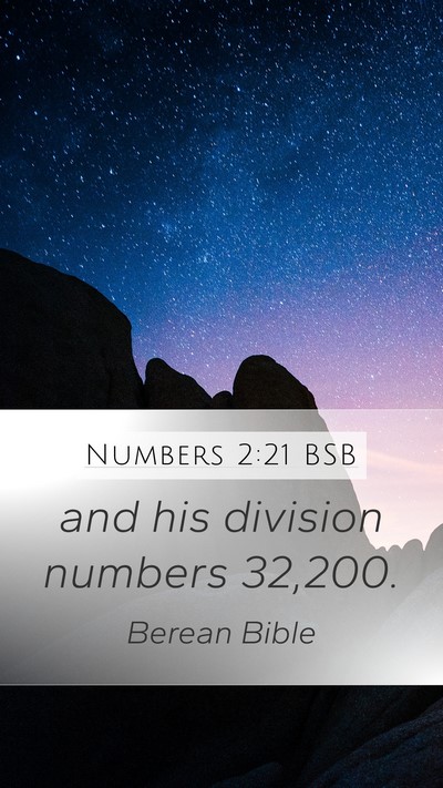 Numbers 2:21 BSB Mobile Phone Wallpaper - and his division numbers - Mobile Bible Verse Wallpaper