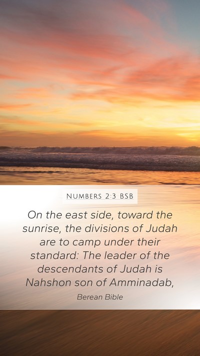 Numbers 2:3 BSB Bible Verse Image