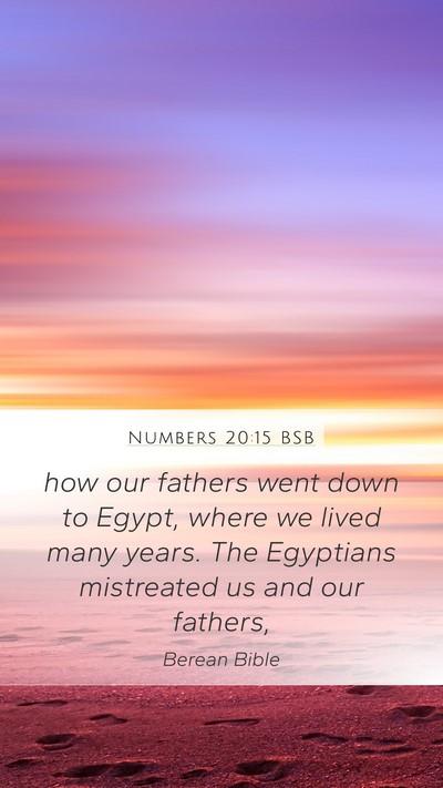 Numbers 20:15 BSB Bible Verse Image