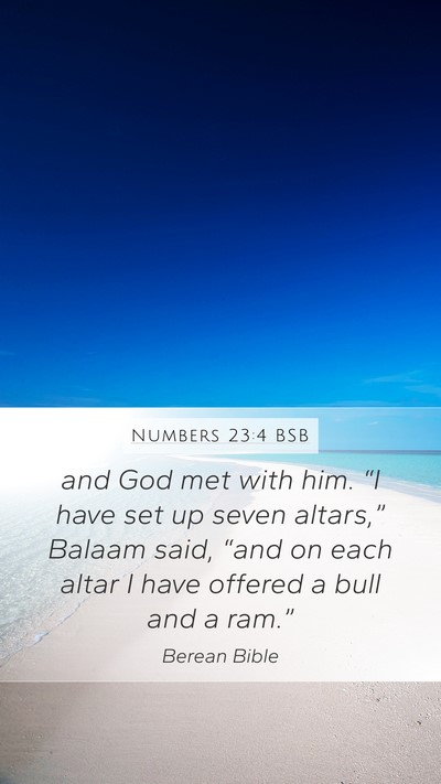 Numbers 23:4 BSB Mobile Phone Wallpaper - and God met with him. “I have set up seven - Mobile Bible Verse Wallpaper