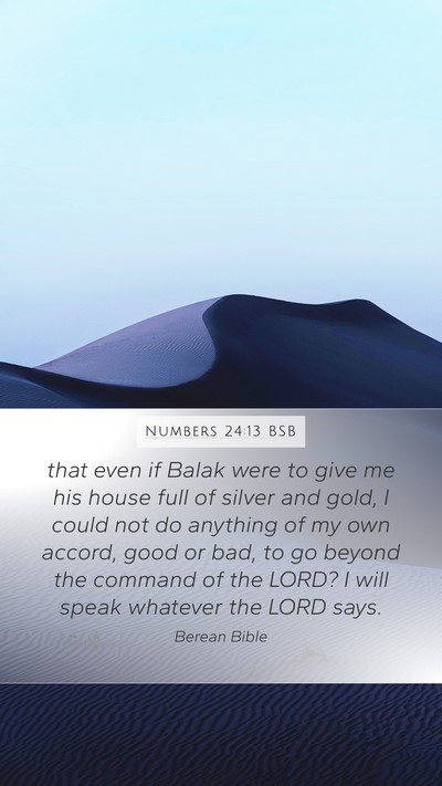 Numbers 24:13 BSB Bible Verse Image