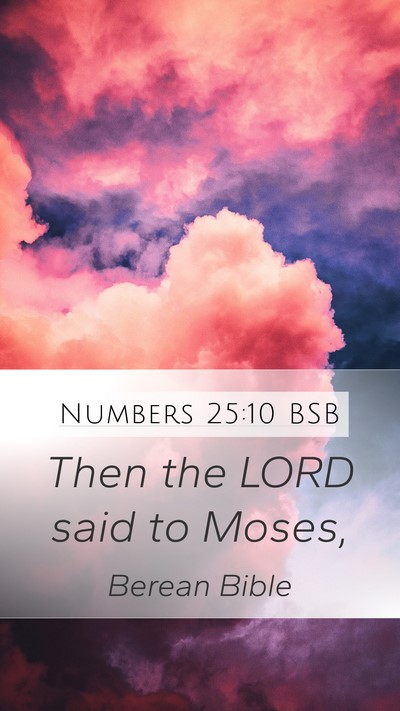 Numbers 25:10 BSB Mobile Phone Wallpaper - Then the LORD said to - Mobile Bible Verse Wallpaper