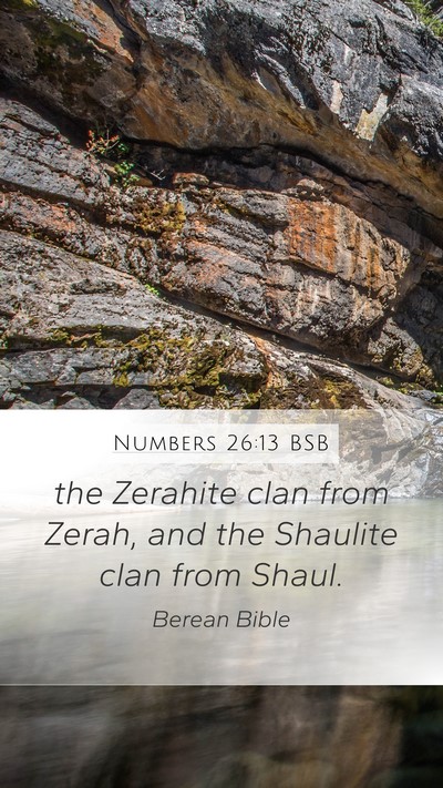Numbers 26:13 BSB Bible Verse Image