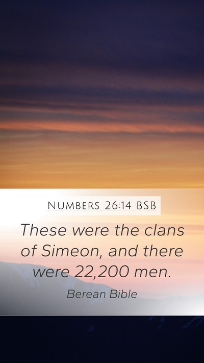 Numbers 26:14 BSB Bible Verse Image