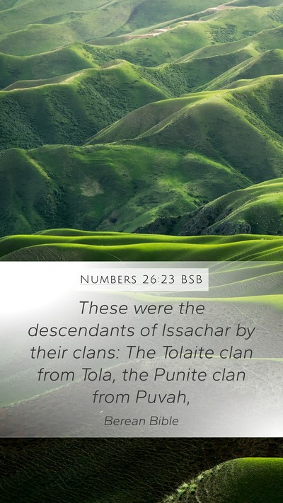 Numbers 26:23 BSB Bible Verse Image