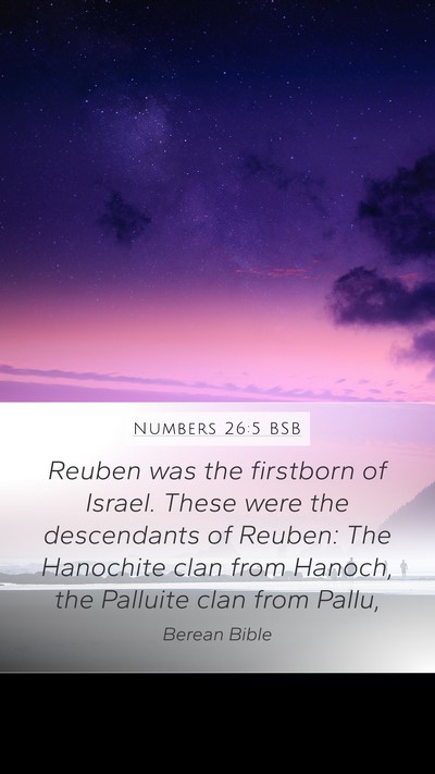 Numbers 26:5 BSB Bible Verse Image