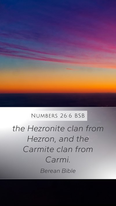 Numbers 26:6 BSB Bible Verse Image