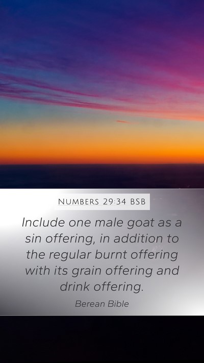 Numbers 29:34 BSB Bible Verse Image