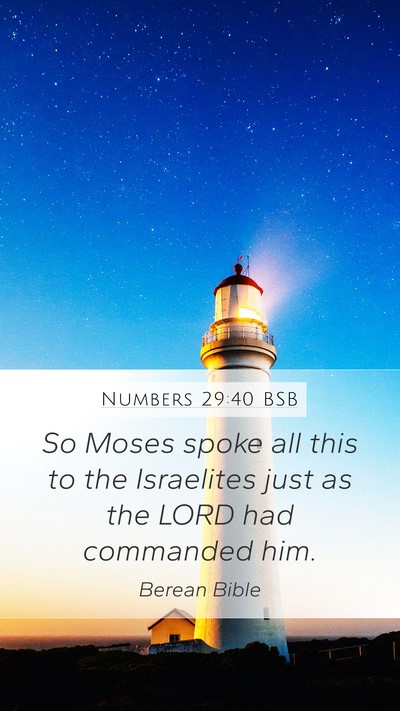 Numbers 29:40 BSB Bible Verse Image