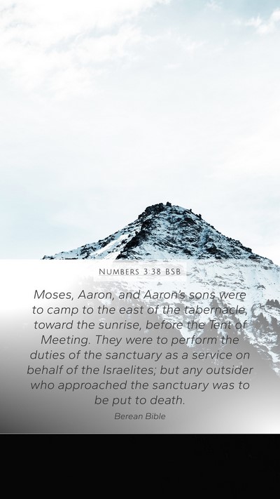 Numbers 3:38 BSB Bible Verse Image