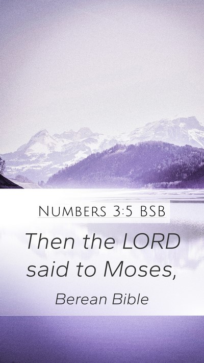 Numbers 3:5 BSB Mobile Phone Wallpaper - Then the LORD said to - Mobile Bible Verse Wallpaper