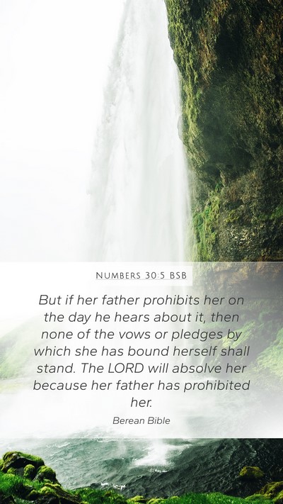 Numbers 30:5 BSB Bible Verse Image