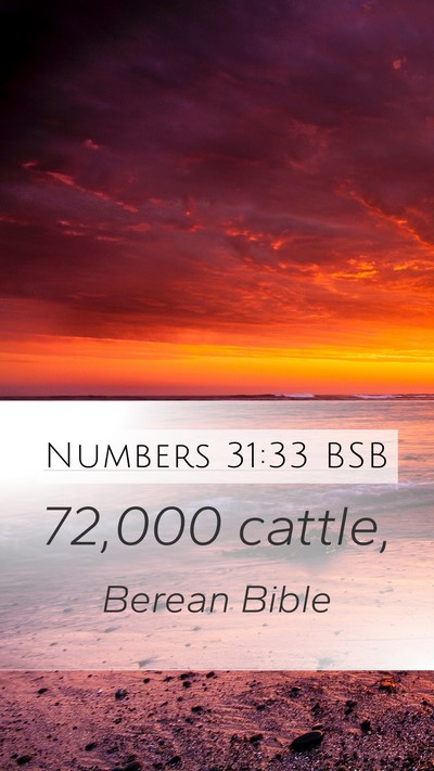Numbers 31:33 BSB Mobile Phone Wallpaper - 72,000 - Mobile Bible Verse Wallpaper