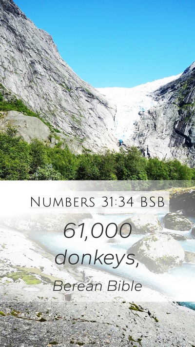 Numbers 31:34 BSB Mobile Phone Wallpaper - 61,000 - Mobile Bible Verse Wallpaper