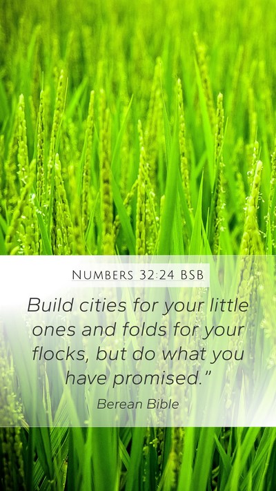Numbers 32:24 BSB Bible Verse Image