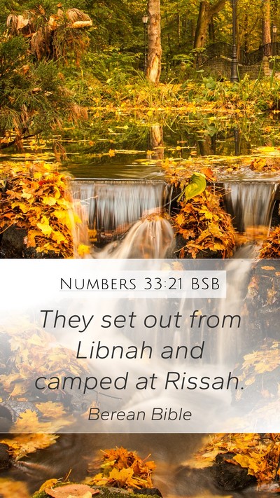 Numbers 33:21 BSB Mobile Phone Wallpaper - They set out from Libnah and camped at - Mobile Bible Verse Wallpaper