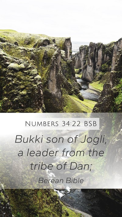 Numbers 34:22 BSB Mobile Phone Wallpaper - Bukki son of Jogli, a leader from the tribe of - Mobile Bible Verse Wallpaper