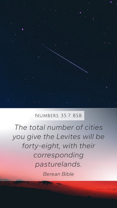 Numbers 35:7 BSB Mobile Phone Wallpaper - The total number of cities you give the Levites - Mobile Bible Verse Wallpaper