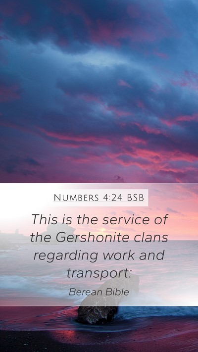 Numbers 4:24 BSB Bible Verse Image