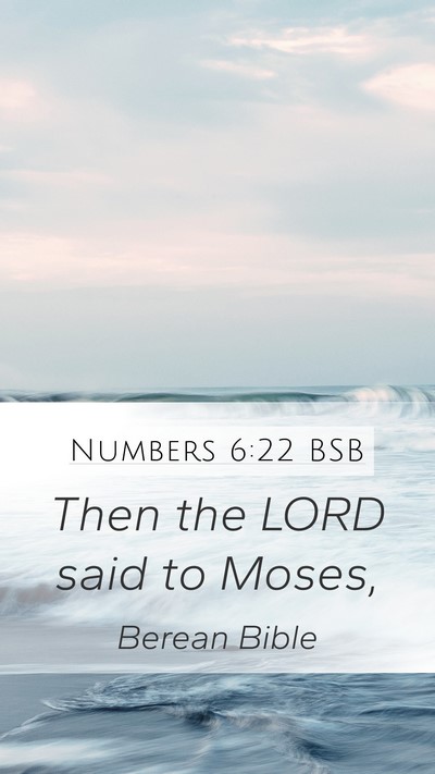 Numbers 6:22 BSB Mobile Phone Wallpaper - Then the LORD said to - Mobile Bible Verse Wallpaper