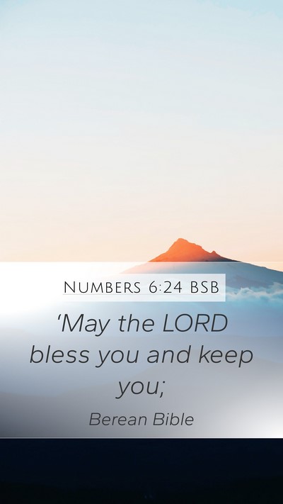 Numbers 6:24 BSB Mobile Phone Wallpaper - ‘May the LORD bless you and keep - Mobile Bible Verse Wallpaper