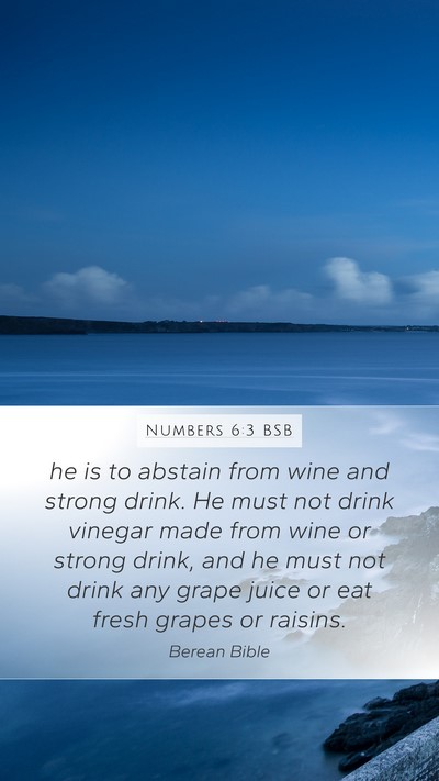 Numbers 6:3 BSB Bible Verse Image