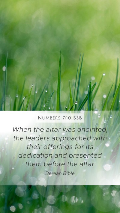 Numbers 7:10 BSB Bible Verse Image