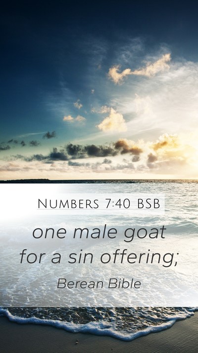 Numbers 7:40 BSB Mobile Phone Wallpaper - one male goat for a sin - Mobile Bible Verse Wallpaper
